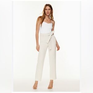 NWT Wilfred Aritzia Tie Front Pant Light Birch size 8 NEW!